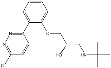 (S)-1-[2-(6-Chloro-3-pyridazinyl)phenoxy]-3-[(1,1-dimethylethyl)amino]-2-propanol Structure