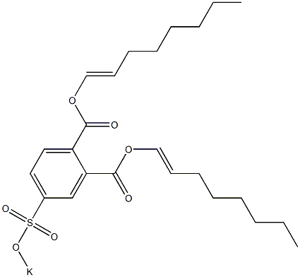 4-(Potassiosulfo)phthalic acid di(1-octenyl) ester 结构式