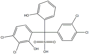 (3,4-Dichlorophenyl)(3,4-dichloro-2-hydroxyphenyl)(2-hydroxyphenyl)methanesulfonic acid Structure