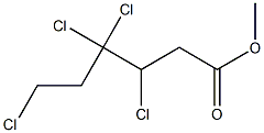 3,4,4,6-Tetrachlorocaproic acid methyl ester,,结构式