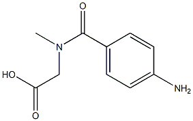 [N-(4-Aminobenzoyl)-N-methylamino]acetic acid Structure