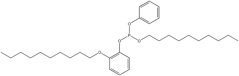 亜りん酸6-(デシルオキシ)デシルジフェニル 化学構造式