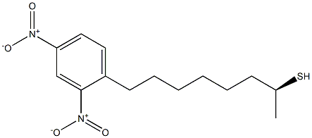 [S,(-)]-2,4-ジニトロフェニル-1-メチル(1-2H)ヘプチルスルフィド 化学構造式