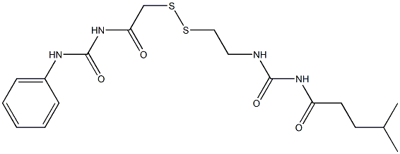 1-(4-Methylpentanoyl)-3-[2-[[(3-phenylureido)carbonylmethyl]dithio]ethyl]urea