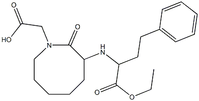 3-(1-Ethoxycarbonyl-3-phenylpropylamino)-2-oxo-1-azacyclooctane-1-acetic acid Structure