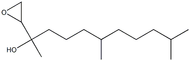 1,2-Epoxy-3,7,11-trimethyldodecan-3-ol 结构式