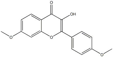 2-(4-Methoxyphenyl)-3-hydroxy-7-methoxy-4H-1-benzopyran-4-one Structure