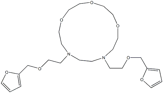 N,N'-Bis[2-[(furan-2-yl)methoxy]ethyl]-N,N'-(3,6,9-trioxaundecane-1,11-diyl)ethane-1,2-diamine,,结构式