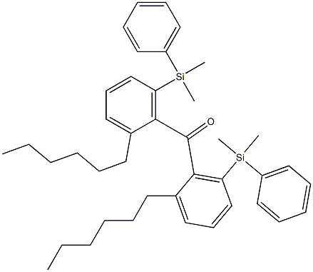 6-(フェニルジメチルシリル)ヘキシルフェニルケトン 化学構造式