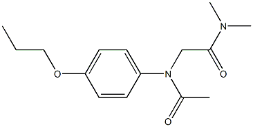 N,N-Dimethyl-2-[N-(p-propoxyphenyl)acetamido]acetamide 结构式