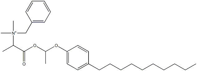 N,N-Dimethyl-N-benzyl-N-[1-[[1-(4-decylphenyloxy)ethyl]oxycarbonyl]ethyl]aminium Structure