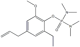 Bis(dimethylamino)phosphinic acid 2-ethyl-4-(2-propenyl)-6-methoxyphenyl ester|