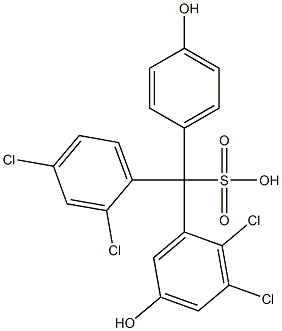 (2,4-Dichlorophenyl)(2,3-dichloro-5-hydroxyphenyl)(4-hydroxyphenyl)methanesulfonic acid Structure