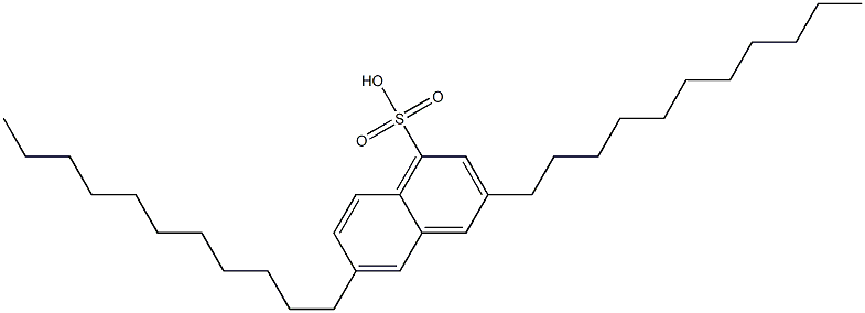 3,6-ジウンデシル-1-ナフタレンスルホン酸 化学構造式