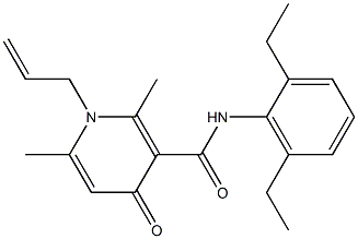  1-(2-Propenyl)-1,4-dihydro-2,6-dimethyl-N-(2,6-diethylphenyl)-4-oxopyridine-3-carboxamide