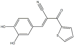 2-(2-Thienylcarbonyl)-3-(3,4-dihydroxyphenyl)acrylonitrile Structure