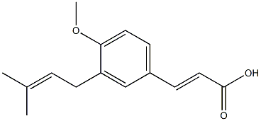 3-Prenyl-4-methoxycinnamic acid 结构式