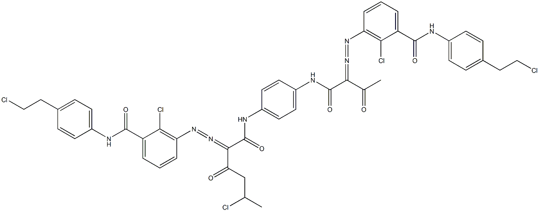 3,3'-[2-(1-Chloroethyl)-1,4-phenylenebis[iminocarbonyl(acetylmethylene)azo]]bis[N-[4-(2-chloroethyl)phenyl]-2-chlorobenzamide]