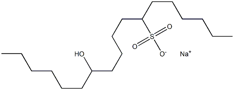 12-Hydroxyoctadecane-7-sulfonic acid sodium salt,,结构式