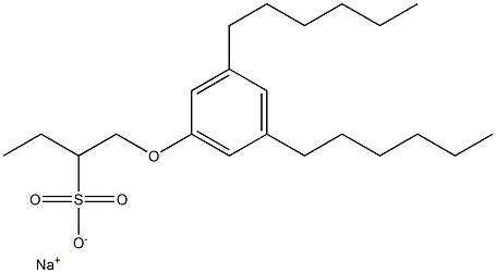 1-(3,5-Dihexylphenoxy)butane-2-sulfonic acid sodium salt Struktur