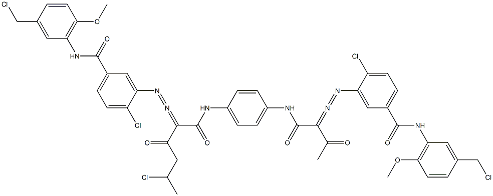3,3'-[2-(1-Chloroethyl)-1,4-phenylenebis[iminocarbonyl(acetylmethylene)azo]]bis[N-[3-(chloromethyl)-6-methoxyphenyl]-4-chlorobenzamide]