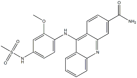 N-[4-[(3-Carbamoyl-9-acridinyl)amino]-3-methoxyphenyl]methanesulfonamide 结构式