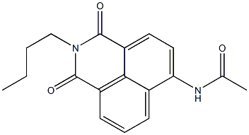 2-Butyl-6-(acetylamino)-1H-benzo[de]isoquinoline-1,3(2H)-dione,,结构式