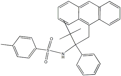 9-[2-Phenyl-2-tert-butyl-2-(tosylamino)ethyl]anthracene,,结构式