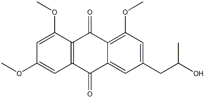1-Methoxy-3-(2-hydroxypropyl)-6-methoxy-8-methoxy-9,10-anthraquinone,,结构式