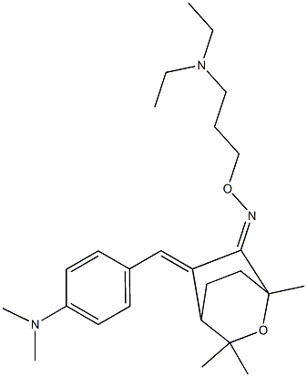 5-[4-(Dimethylamino)benzylidene]-1,3,3-trimethyl-2-oxabicyclo[2.2.2]octan-6-one O-[3-(diethylamino)propyl]oxime Structure