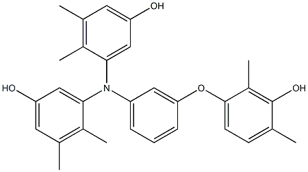 N,N-Bis(5-hydroxy-2,3-dimethylphenyl)-3-(3-hydroxy-2,4-dimethylphenoxy)benzenamine Structure