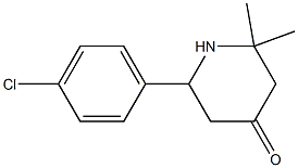 6-(p-Chlorophenyl)-2,2-dimethyl-4-piperidone Struktur