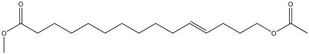 15-Acetoxy-11-pentadecenoic acid methyl ester,,结构式