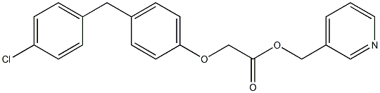 2-[4-(4-クロロベンジル)フェノキシ]酢酸3-ピリジニルメチル 化学構造式