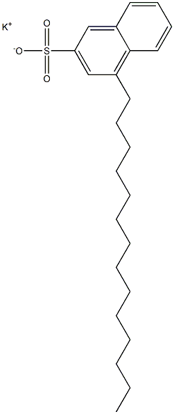 4-Tetradecyl-2-naphthalenesulfonic acid potassium salt Structure