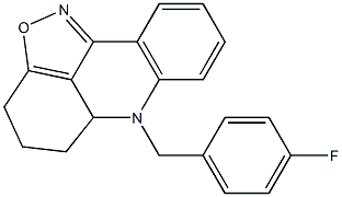 6-(4-Fluorobenzyl)-4,5,5a,6-tetrahydro-3H-isoxazolo[5,4,3-kl]acridine 结构式