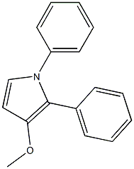 1,2-ジフェニル-3-(メチルオキシ)-1H-ピロール 化学構造式