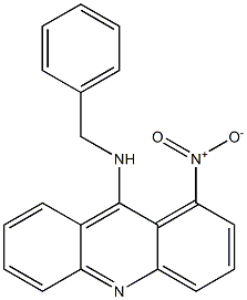 9-(ベンジルアミノ)-1-ニトロアクリジン 化学構造式