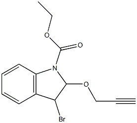 2,3-Dihydro-3-bromo-2-[(2-propyn-1-yl)oxy]-1H-indole-1-carboxylic acid ethyl ester