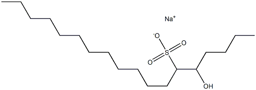 5-Hydroxyoctadecane-6-sulfonic acid sodium salt,,结构式