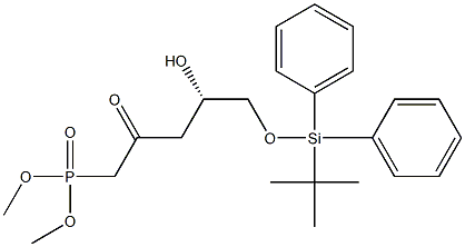 (S)-5-(tert-Butyldiphenylsilyloxy)-4-hydroxy-2-oxopentylphosphonic acid dimethyl ester 结构式