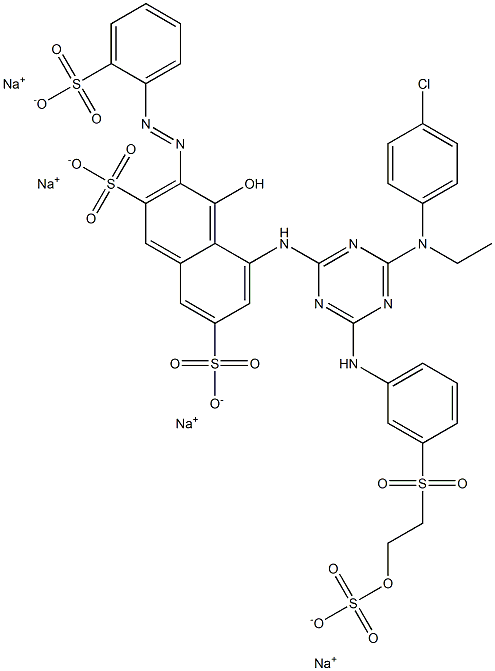 5-[4-(4-Chloro-N-ethylanilino)-6-[3-[2-(sulfooxy)ethylsulfonyl]anilino]-1,3,5-triazin-2-ylamino]-4-hydroxy-3-(2-sulfophenylazo)-2,7-naphthalenedisulfonic acid tetrasodium salt