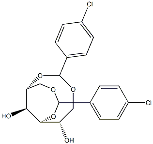 1-O,4-O:2-O,6-O-Bis(4-chlorobenzylidene)-L-glucitol,,结构式