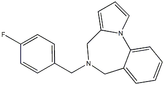 5-(4-Fluorobenzyl)-5,6-dihydro-4H-pyrrolo[1,2-a][1,4]benzodiazepine 结构式