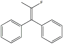 2-フルオロ-1,1-ジフェニル-1-プロペン 化学構造式