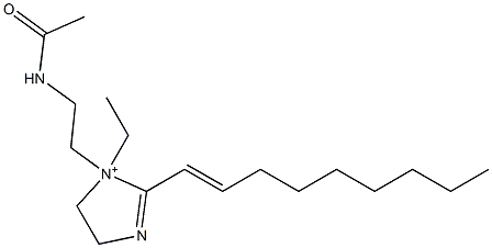 1-[2-(アセチルアミノ)エチル]-1-エチル-2-(1-ノネニル)-2-イミダゾリン-1-イウム 化学構造式