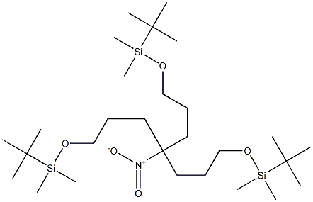 4-Nitro-4-[3-(tert-butyldimethylsilyloxy)propyl]-1,7-bis(tert-butyldimethylsilyloxy)heptane Structure