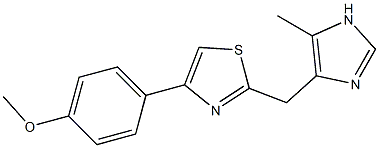 4-(4-Methoxyphenyl)-2-(5-methyl-1H-imidazol-4-ylmethyl)thiazole,,结构式