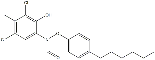2-(4-Hexylphenoxyformylamino)-4,6-dichloro-5-methylphenol,,结构式