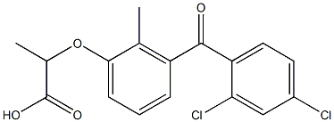 2-[3-(2,4-Dichlorobenzoyl)-o-tolyloxy]propionic acid Struktur